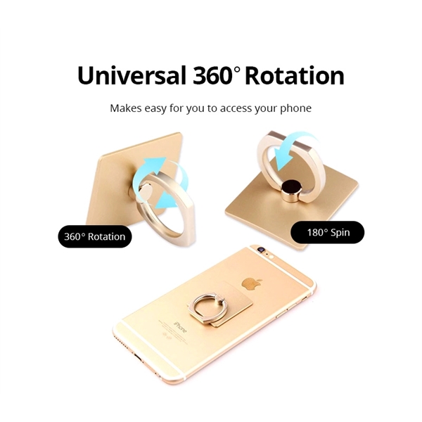 Cell phone ring stand grip holder. 1.377" x 1.57" square ring... from ASI 37218 Athena Promo (tm)