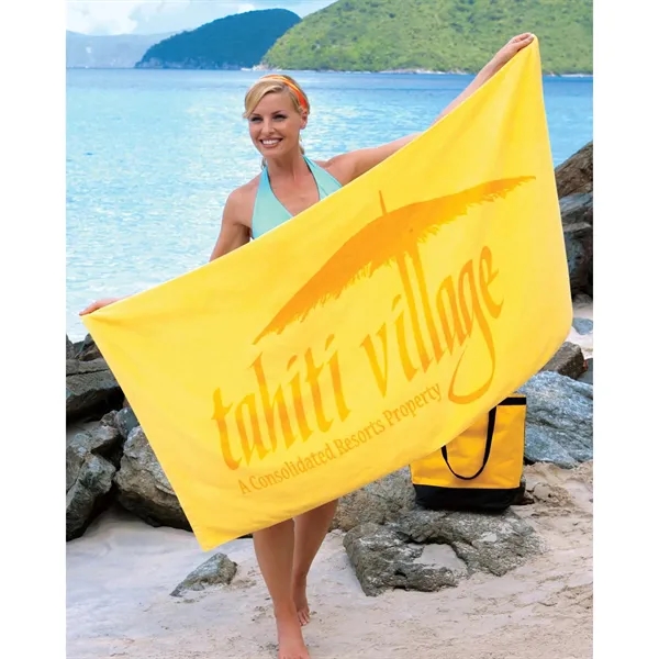 Basic Weight Colored Beach Towel... from ASI 66887 PCNA / Bullet