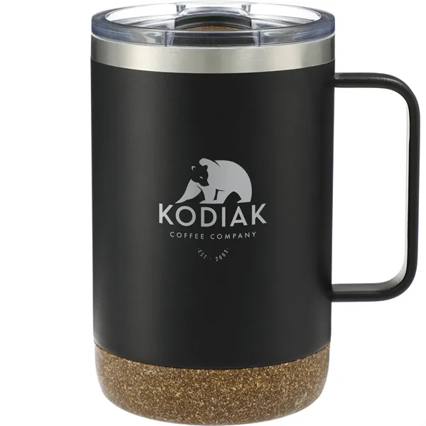 14 oz. vacuum insulated camping-style mug with cork base and stanless... from ASI 66887 PCNA / Leeds