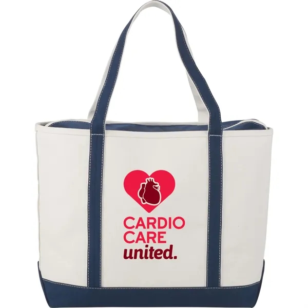 Cotton canvas boat tote with 11" drop handles and zipper closure.... from ASI 66887 PCNA / Leeds