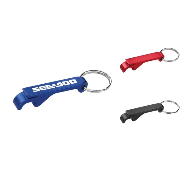 Aluminum bottle/can opener with metal split key ring.... from ASI 66887 PCNA / Bullet
