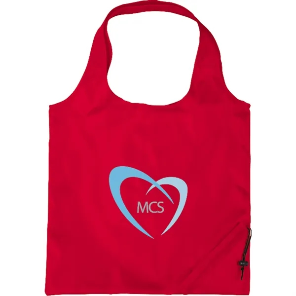 15" x 15.5" polyester tote bag with foldaway design and double... from ASI 66887 PCNA / Bullet