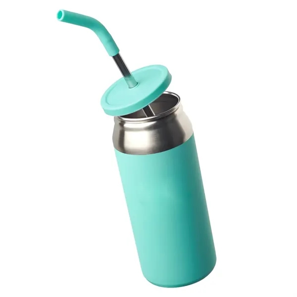 Stainless steel tumbler with lid and straw, 22 oz. plus 1... from ASI 37218 Athena Promo (tm)
