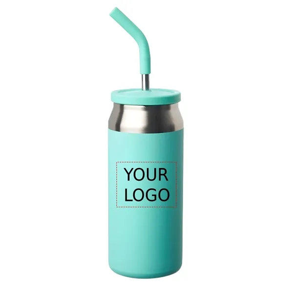 Stainless steel tumbler with lid and straw, 22 oz. plus 1... from ASI 37218 Athena Promo (tm)