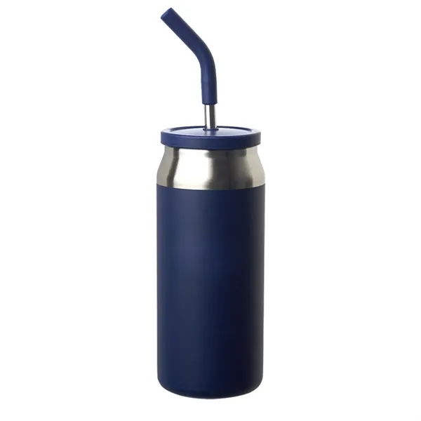 Stainless steel tumbler with lid and straw, 22 oz. plus 1... from ASI 37218 Athena Promo (tm)