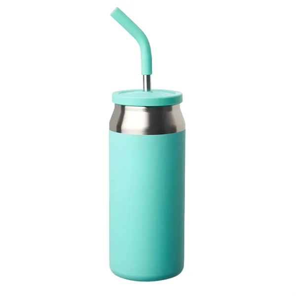 Stainless steel tumbler with lid and straw, 22 oz. plus 1... from ASI 37218 Athena Promo (tm)