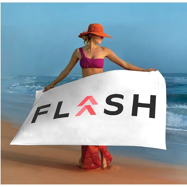 Basic Weight White Beach Towel... from ASI 66887 PCNA / Bullet