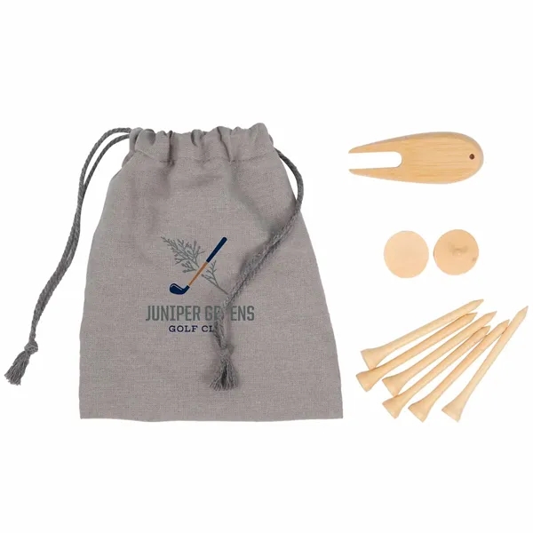 Bamboo Golf Tee Set with Recycled Pouch... from ASI 66887 PCNA / Leeds