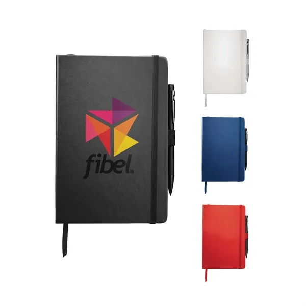 5.5" x 8.5" bound journal with faux leather hard cover and... from ASI 66887 PCNA / Leeds