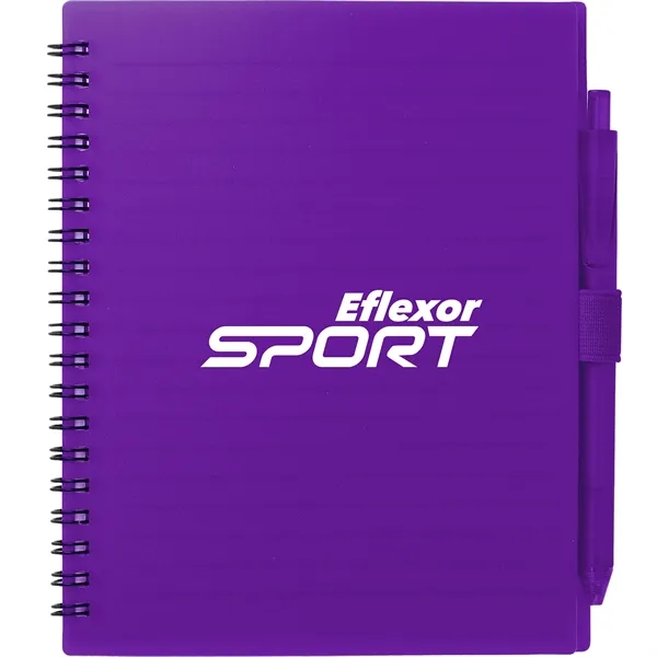5.5" x 7" recycled spiral notebook with rPET pen.... from ASI 66887 PCNA / Bullet