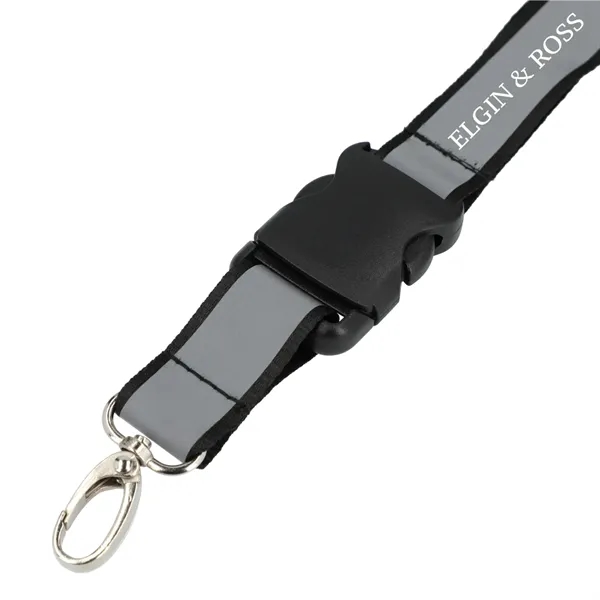 21" x 1" reflective polyester lanyard with breakaway neck clip and... from ASI 66887 PCNA / Bullet