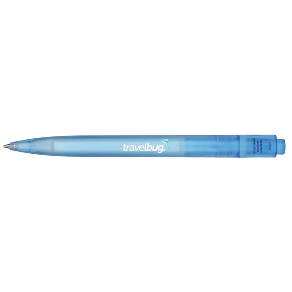 Blue gel ink pen made with recycled ocean plastic.... from ASI 66887 PCNA / Bullet