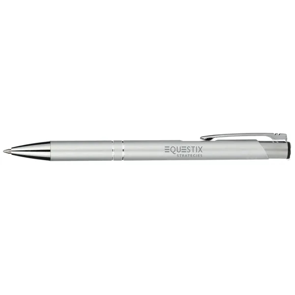Ballpoint pen with black gel ink, chrome accents and a recycled... from ASI 66887 PCNA / Leeds
