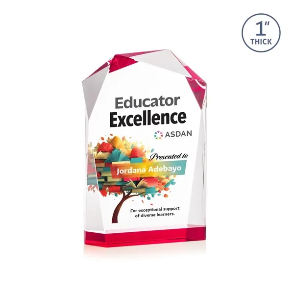 The elegant freestanding Donvale VividPrint™ award features a modern geometric design... from ASI 84592 St Regis Group / St Regis