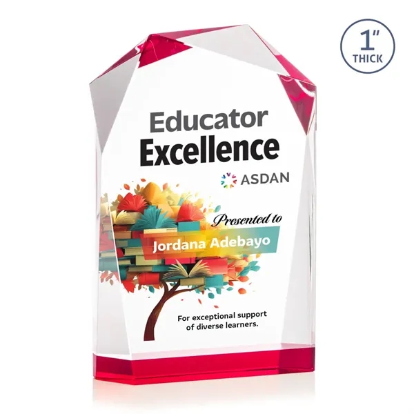 The elegant freestanding Donvale VividPrint™ award features a modern geometric design... from ASI 84592 St Regis Group / St Regis