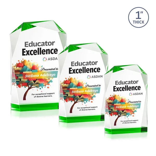 The elegant freestanding Donvale VividPrint™ award features a modern geometric design... from ASI 84592 St Regis Group / St Regis