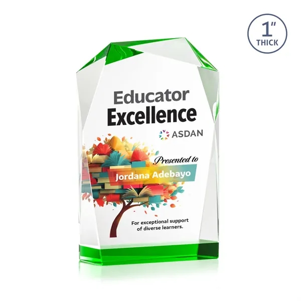 The elegant freestanding Donvale VividPrint™ award features a modern geometric design... from ASI 84592 St Regis Group / St Regis