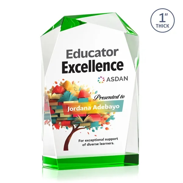 The elegant freestanding Donvale VividPrint™ award features a modern geometric design... from ASI 84592 St Regis Group / St Regis