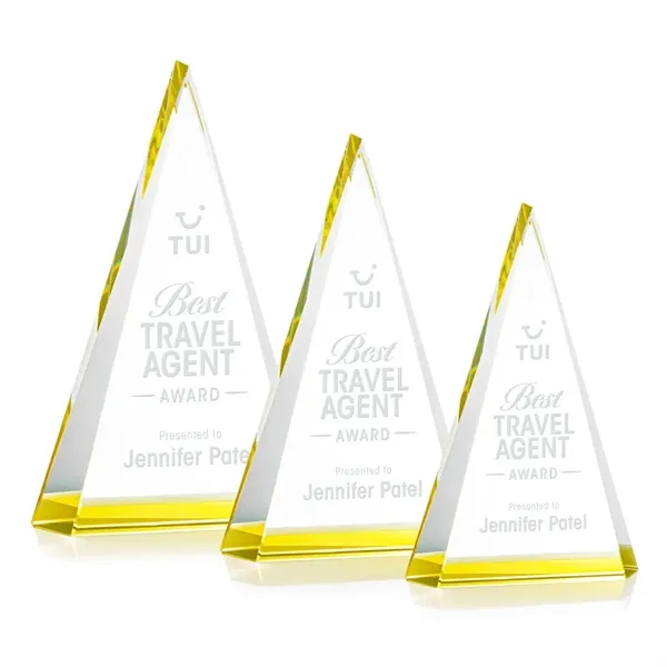 The prestigious Helston Award is a freestanding optical crystal pyramid featuring... from ASI 84592 St Regis Group / St Regis