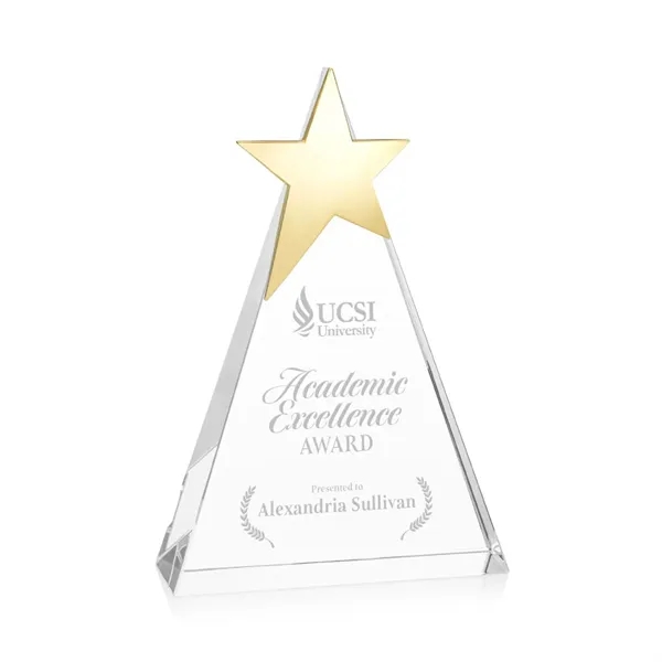 The freestanding Optical Triangle Star Award features a sleek optical crystal... from ASI 84592 St Regis Group / St Regis