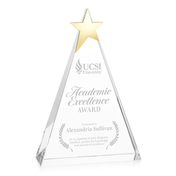 The freestanding Optical Triangle Star Award features a sleek optical crystal... from ASI 84592 St Regis Group / St Regis