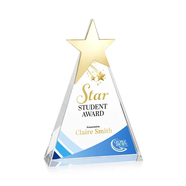 The freestanding Optical Triangle Star VividPrint™ Award features a sleek optical... from ASI 84592 St Regis Group / St Regis