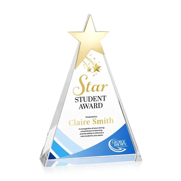 The freestanding Optical Triangle Star VividPrint™ Award features a sleek optical... from ASI 84592 St Regis Group / St Regis