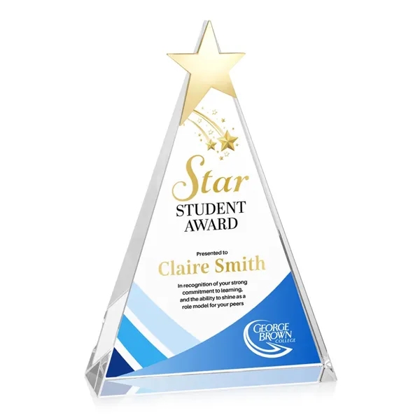The freestanding Optical Triangle Star VividPrint™ Award features a sleek optical... from ASI 84592 St Regis Group / St Regis