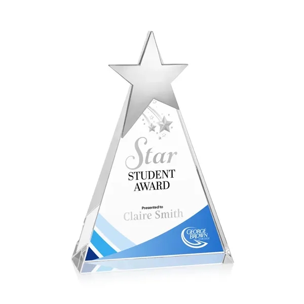 The freestanding Optical Triangle Star VividPrint™ Award features a sleek optical... from ASI 84592 St Regis Group / St Regis