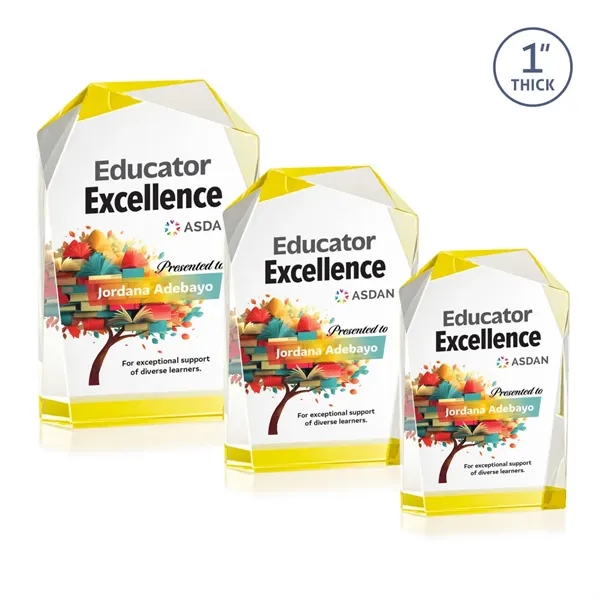 The elegant freestanding Donvale VividPrint™ award features a modern geometric design... from ASI 84592 St Regis Group / St Regis