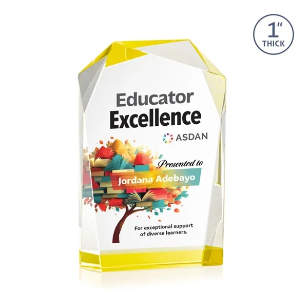 The elegant freestanding Donvale VividPrint™ award features a modern geometric design... from ASI 84592 St Regis Group / St Regis
