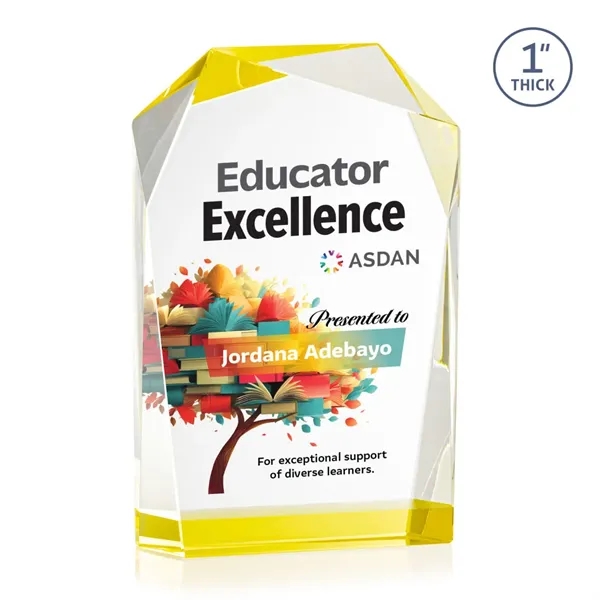 The elegant freestanding Donvale VividPrint™ award features a modern geometric design... from ASI 84592 St Regis Group / St Regis