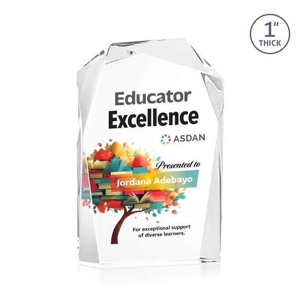 The elegant freestanding Donvale VividPrint™ award features a modern geometric design... from ASI 84592 St Regis Group / St Regis