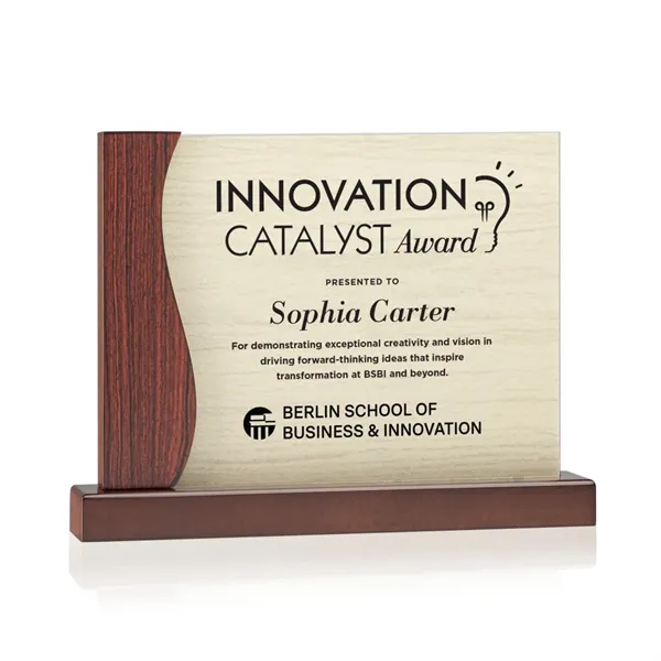 The Hartwell Award features a combination of glass and rich rosewood,... from ASI 84592 St Regis Group / St Regis