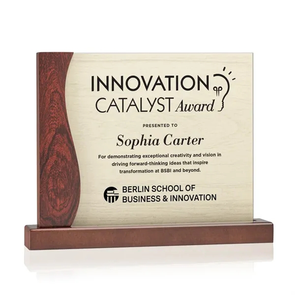 The Hartwell Award features a combination of glass and rich rosewood,... from ASI 84592 St Regis Group / St Regis