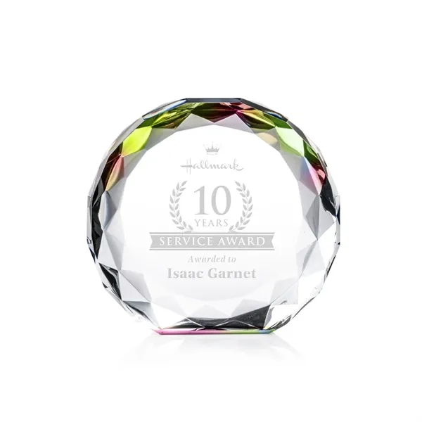 The Seville Award is a freestanding crystal award with a round,... from ASI 84592 St Regis Group / St Regis