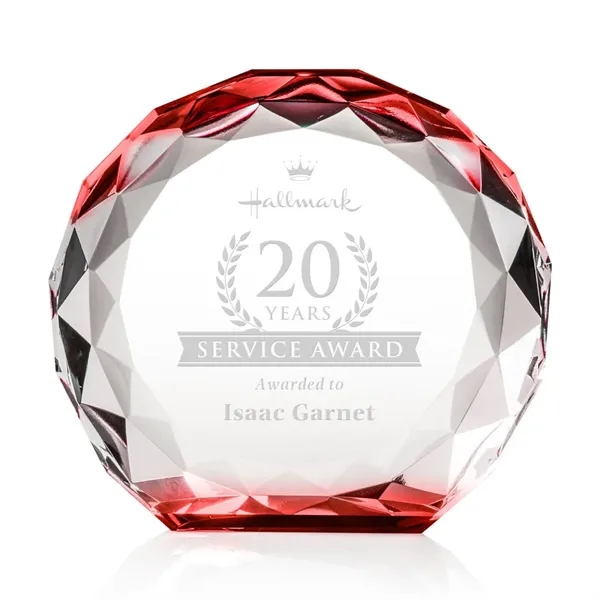 The Seville Award is a freestanding crystal award with a round,... from ASI 84592 St Regis Group / St Regis