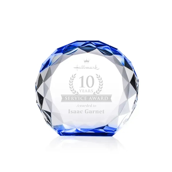 The Seville Award is a freestanding crystal award with a round,... from ASI 84592 St Regis Group / St Regis