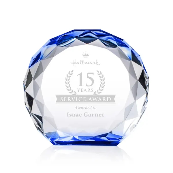 The Seville Award is a freestanding crystal award with a round,... from ASI 84592 St Regis Group / St Regis