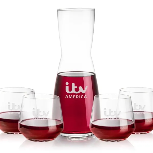 The Mason Carafe & Wine Glass Set pairs the elegant Mason... from ASI 84592 St Regis Group