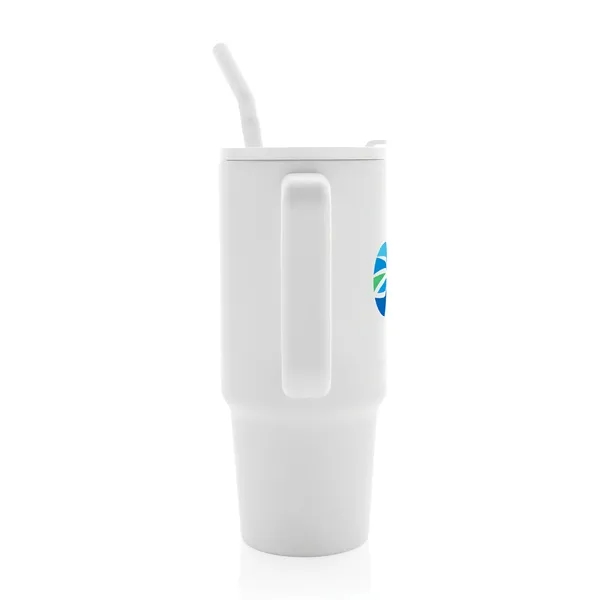 30.4 oz. double-wall, vacuum-insulated tumbler with handle, lid and straw.... from ASI 56070 Gemline / Gemline®