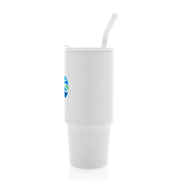 30.4 oz. double-wall, vacuum-insulated tumbler with handle, lid and straw.... from ASI 56070 Gemline / Gemline®