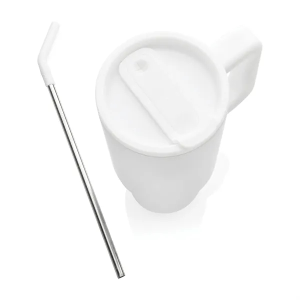 30.4 oz. double-wall, vacuum-insulated tumbler with handle, lid and straw.... from ASI 56070 Gemline / Gemline®