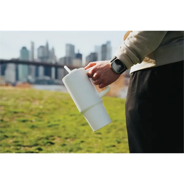 30.4 oz. double-wall, vacuum-insulated tumbler with handle, lid and straw.... from ASI 56070 Gemline / Gemline®