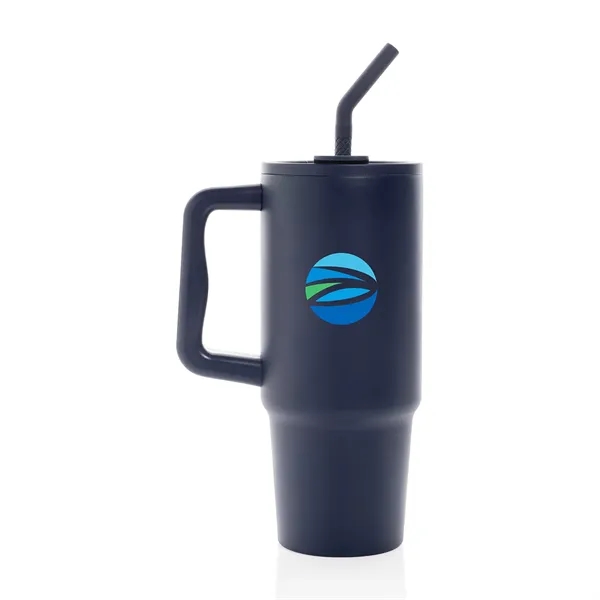 30.4 oz. double-wall, vacuum-insulated tumbler with handle, lid and straw.... from ASI 56070 Gemline / Gemline®