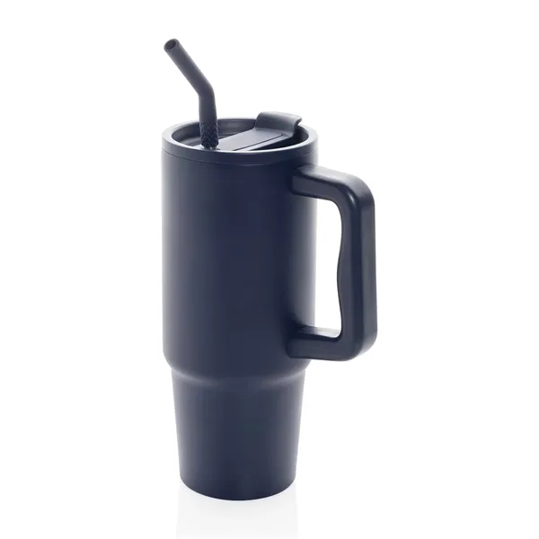 30.4 oz. double-wall, vacuum-insulated tumbler with handle, lid and straw.... from ASI 56070 Gemline / Gemline®