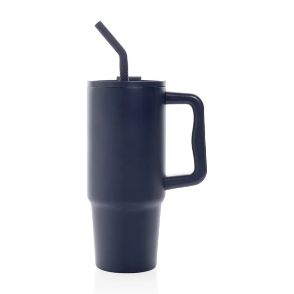 30.4 oz. double-wall, vacuum-insulated tumbler with handle, lid and straw.... from ASI 56070 Gemline / Gemline®