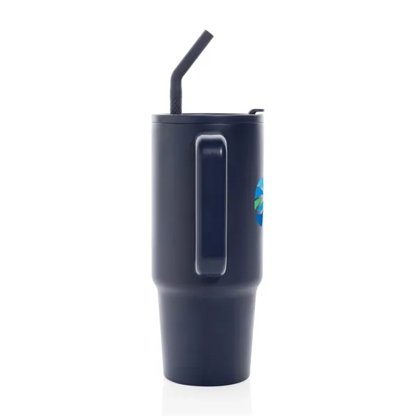 30.4 oz. double-wall, vacuum-insulated tumbler with handle, lid and straw.... from ASI 56070 Gemline / Gemline®
