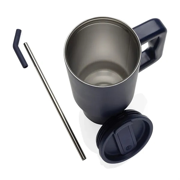 30.4 oz. double-wall, vacuum-insulated tumbler with handle, lid and straw.... from ASI 56070 Gemline / Gemline®