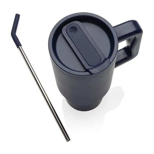 30.4 oz. double-wall, vacuum-insulated tumbler with handle, lid and straw.... from ASI 56070 Gemline / Gemline®